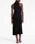 Cinq A Sept Midi-jurk met zijsplit Zwart - Thumbnail 3