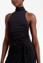 Cinq A Sept Midi-jurk met zijsplit Zwart - Thumbnail 4