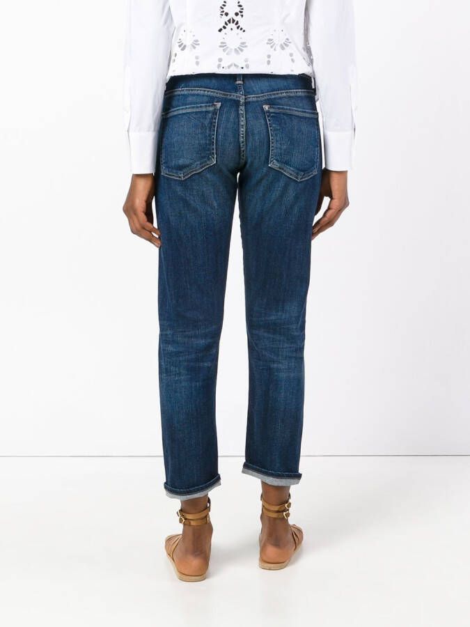Citizens of Humanity cropped jeans met rechte pijp Blauw