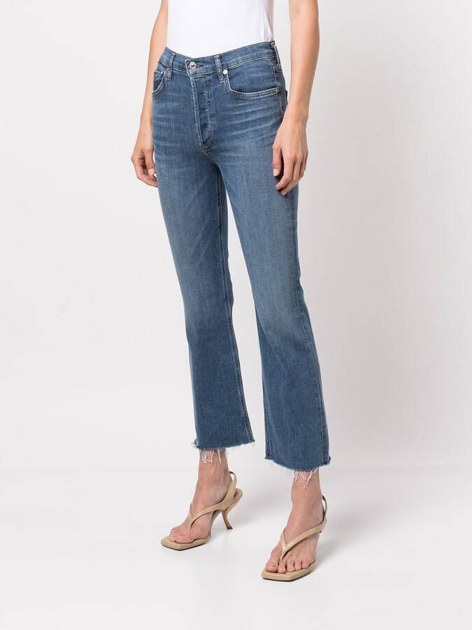 Citizens of Humanity Jeans met gerafelde afwerking Blauw
