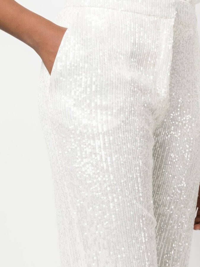 Claudie Pierlot Broek verfraaid met pailletten Wit
