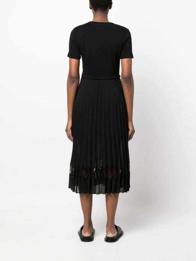Claudie Pierlot Gedraaide midi-jurk Zwart
