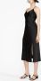Claudie Pierlot Midi-jurk met gekruiste bandjes Zwart - Thumbnail 4