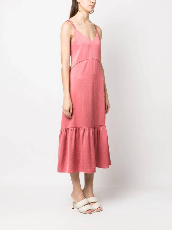 Claudie Pierlot Midi-jurk met gevlochten bandje Roze