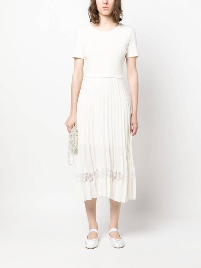 Claudie Pierlot Gedraaide midi-jurk Beige