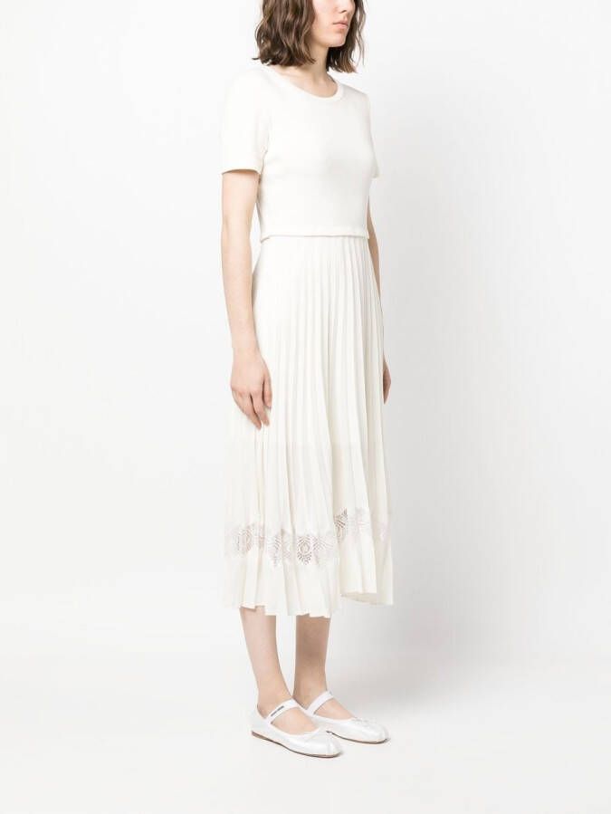 Claudie Pierlot Gedraaide midi-jurk Beige