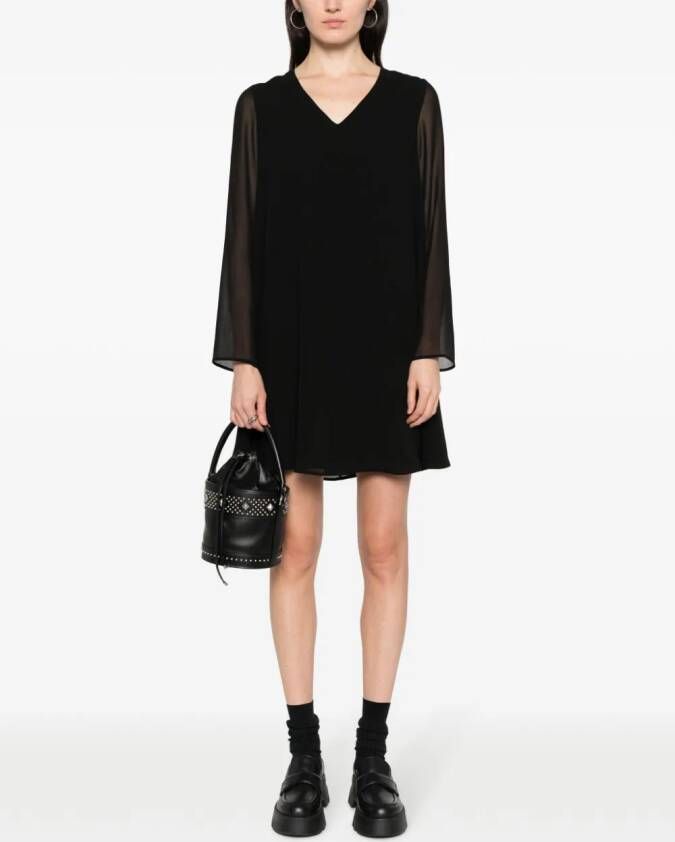 Claudie Pierlot Mini-jurk met V-hals Zwart