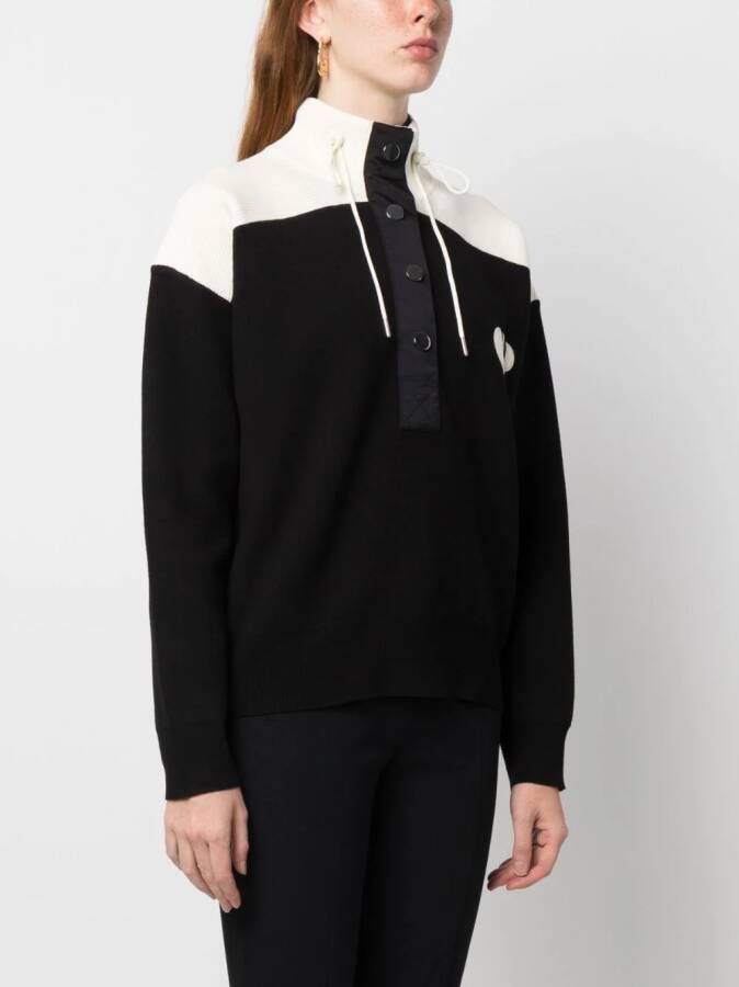 Claudie Pierlot Trui met knopenbies Zwart