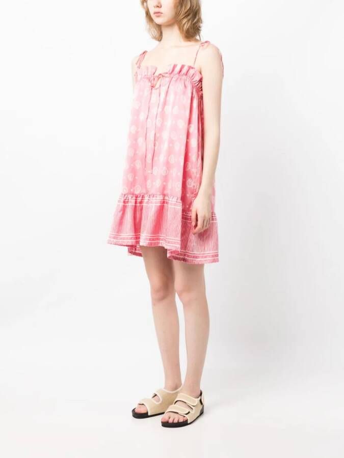 Cloe Cassandro Daisy graphic-print minidress Roze