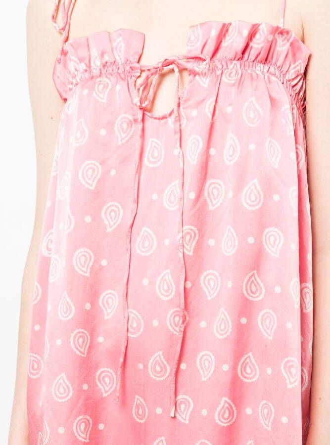 Cloe Cassandro Daisy graphic-print minidress Roze