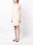Cloe Cassandro Mouwloze mini-jurk Beige - Thumbnail 3