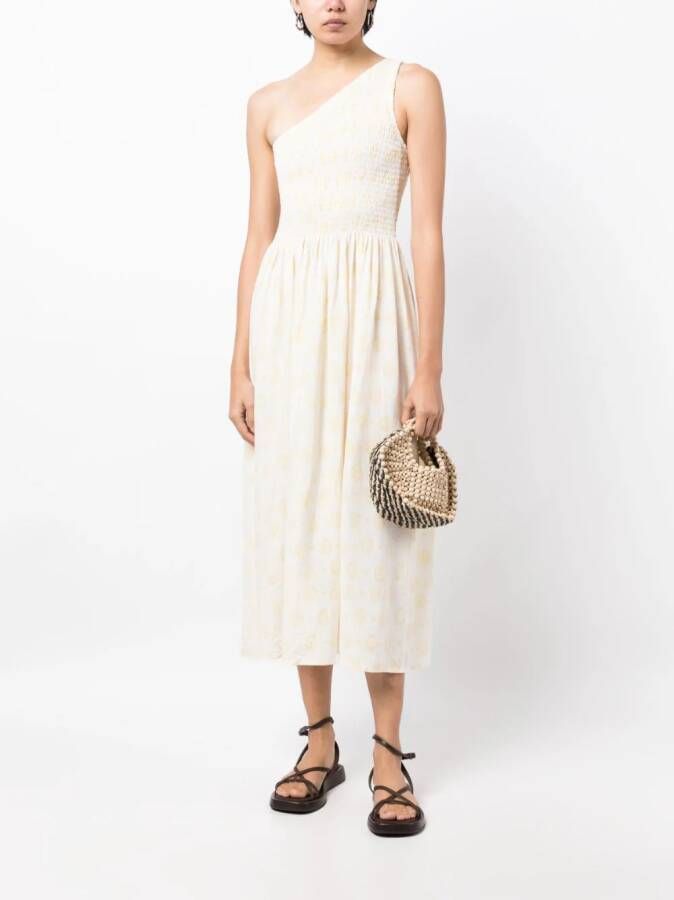 Cloe Cassandro Tara one-shoulder midi dress Wit