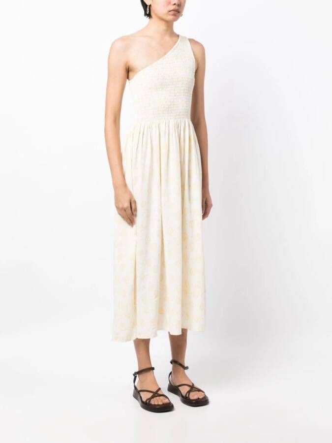 Cloe Cassandro Tara one-shoulder midi dress Wit