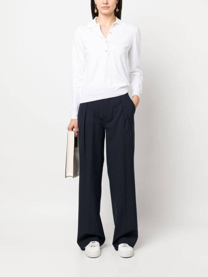 Closed Brooks broek met wijde pijpen Blauw