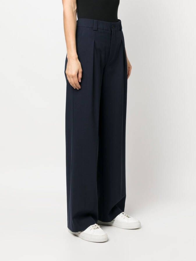 Closed Brooks broek met wijde pijpen Blauw