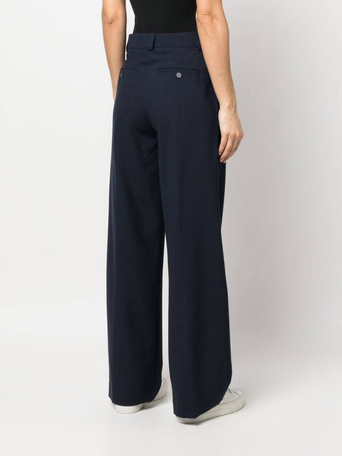 Closed Brooks broek met wijde pijpen Blauw