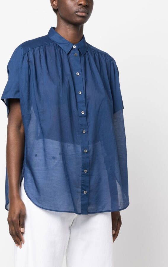 Closed Button-down blouse Blauw