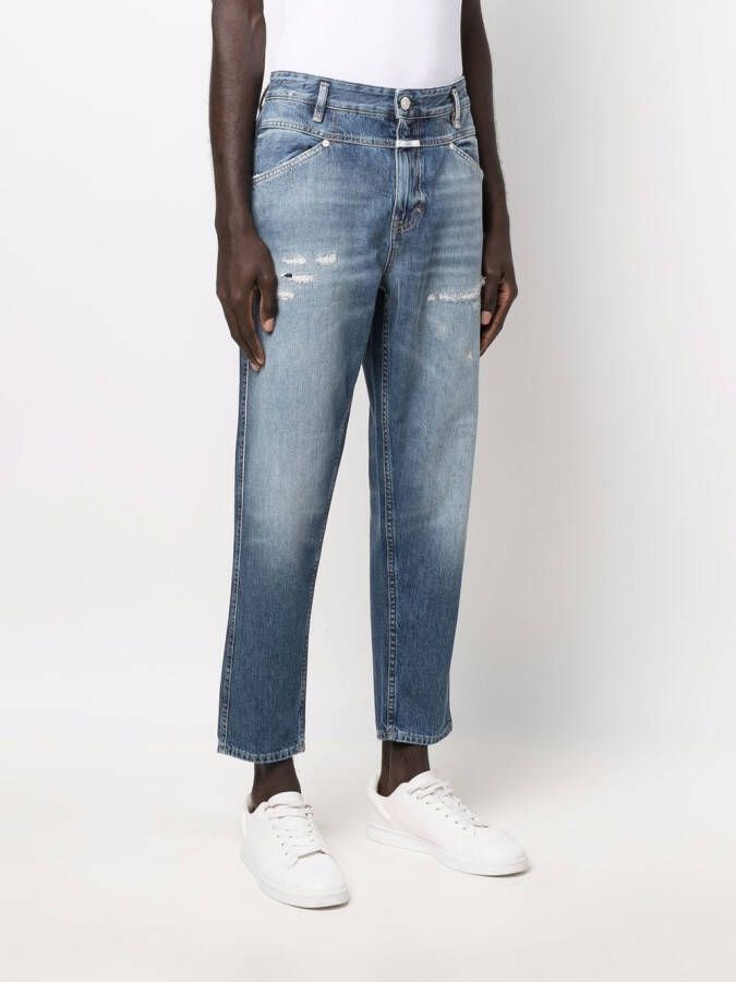 Closed Gerafelde jeans Blauw