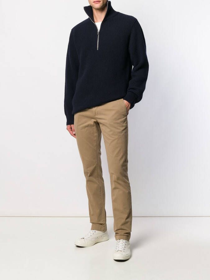 Closed Trui met halve rits Blauw