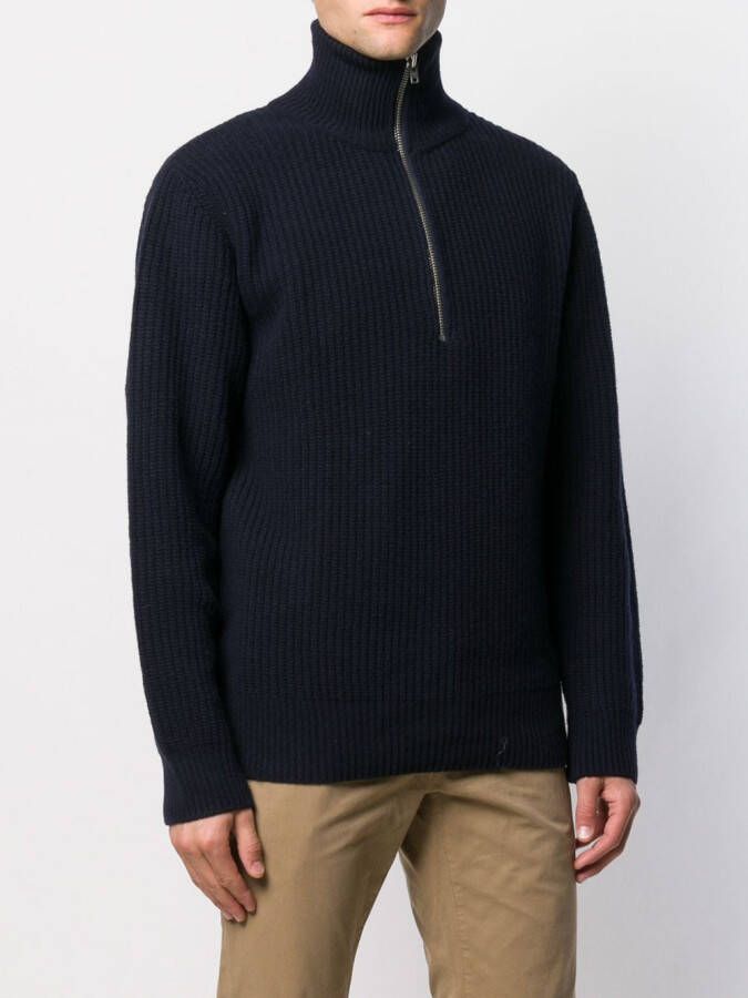 Closed Trui met halve rits Blauw