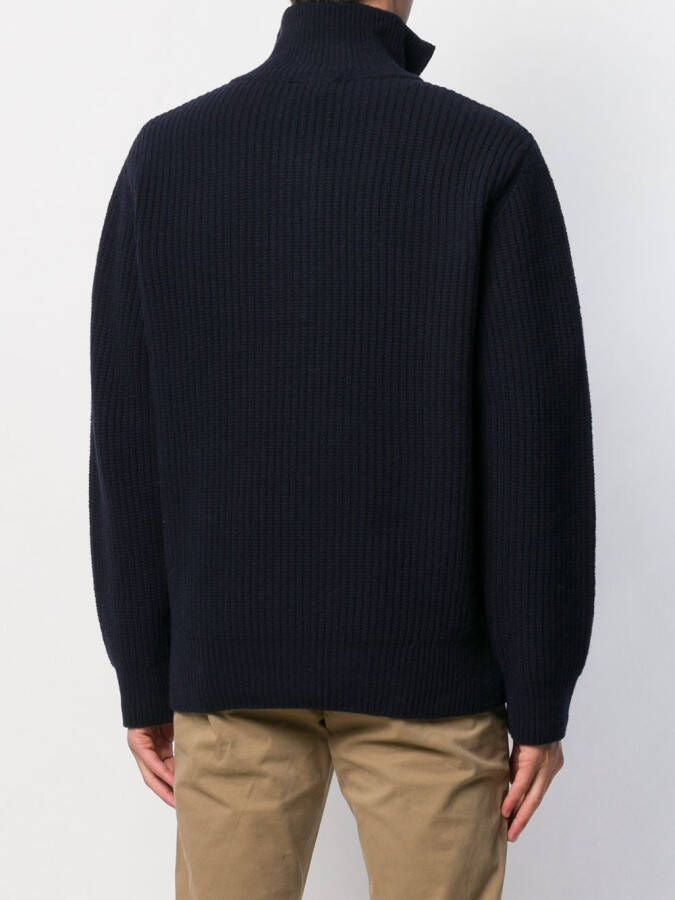 Closed Trui met halve rits Blauw