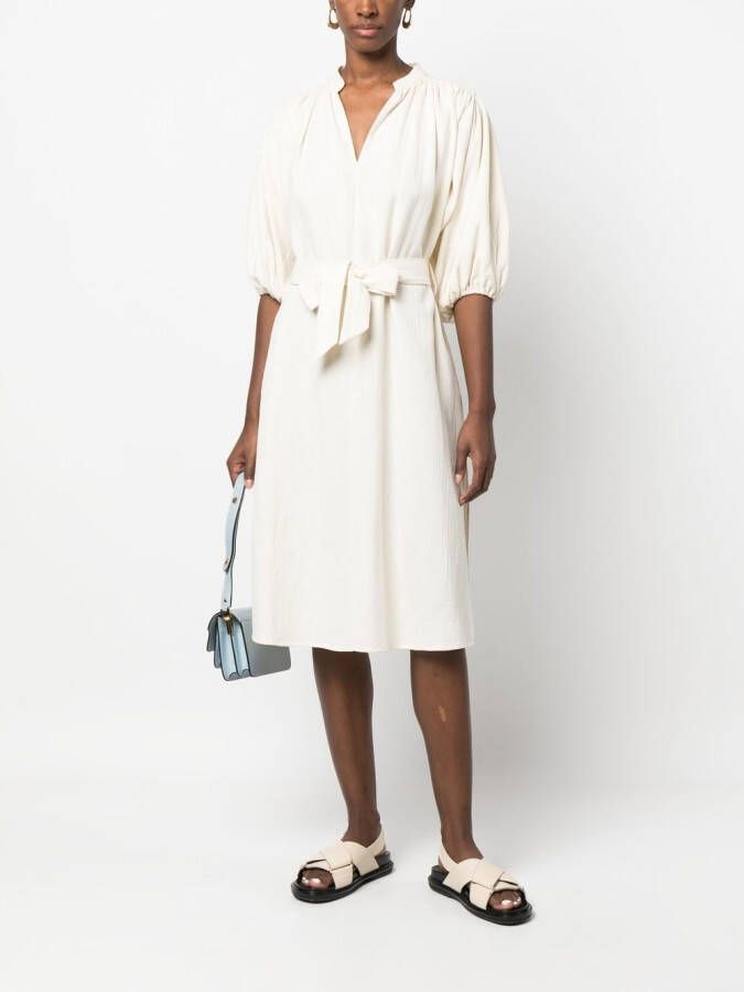 Closed Jurk met gestrikte taille Wit