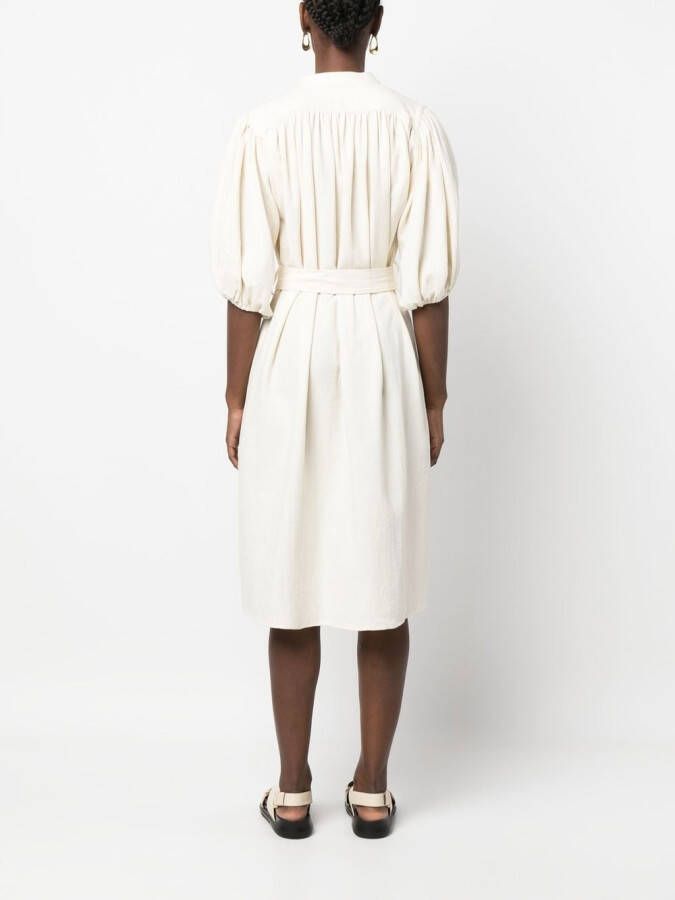 Closed Jurk met gestrikte taille Wit