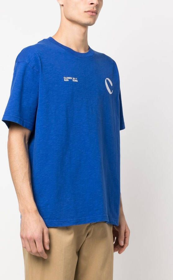 Closed T-shirt met logoprint Blauw
