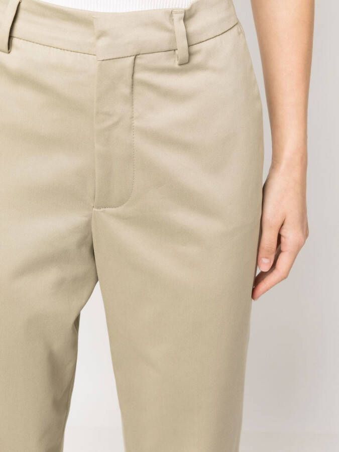 Closed High waist pantalon Beige