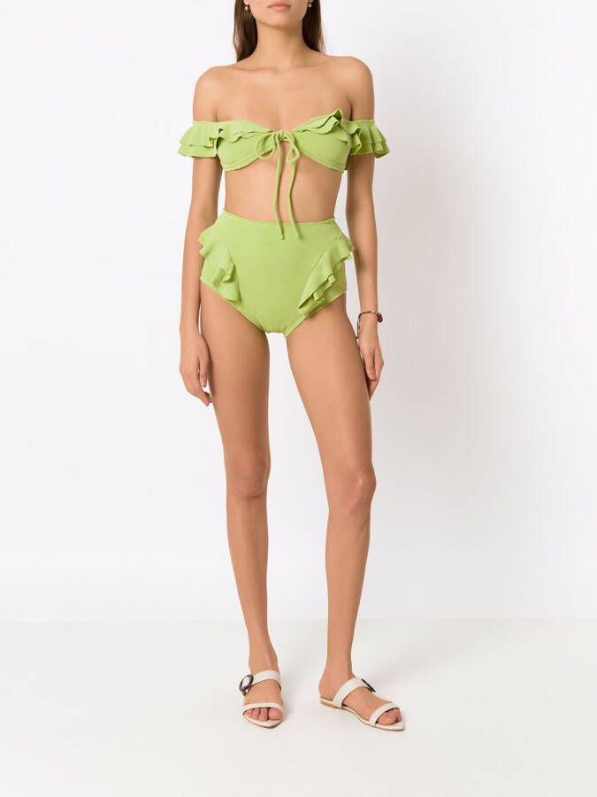 Clube Bossa Asymmetrische bikinitop Groen