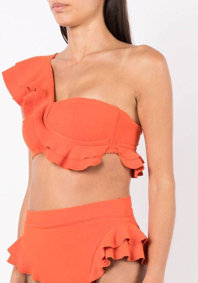 Clube Bossa Asymmetrische bikinitop Oranje
