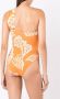 Clube Bossa Badpak met asymmetrische print Oranje - Thumbnail 4