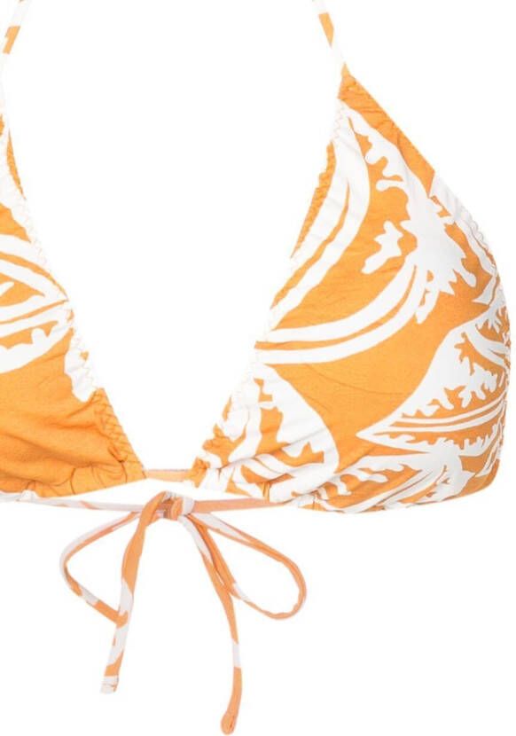Clube Bossa Bikinislip met bladerprint Geel