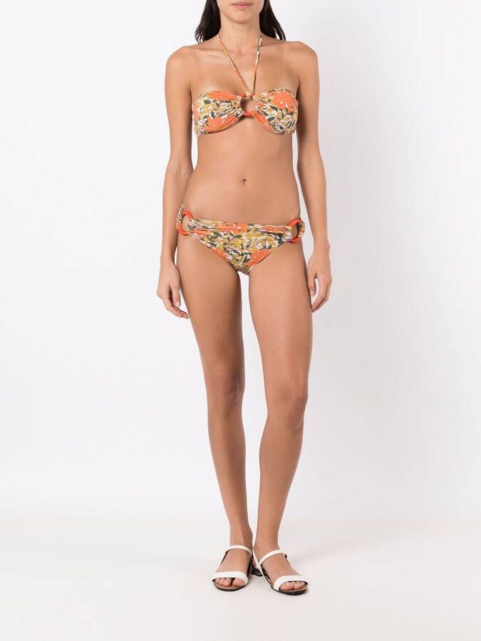 Clube Bossa Bikinislip met bloemenprint Oranje