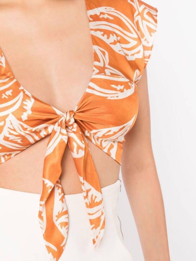 Clube Bossa Gestrikte top Oranje