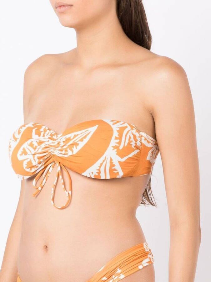 Clube Bossa Bikinitop met print Oranje