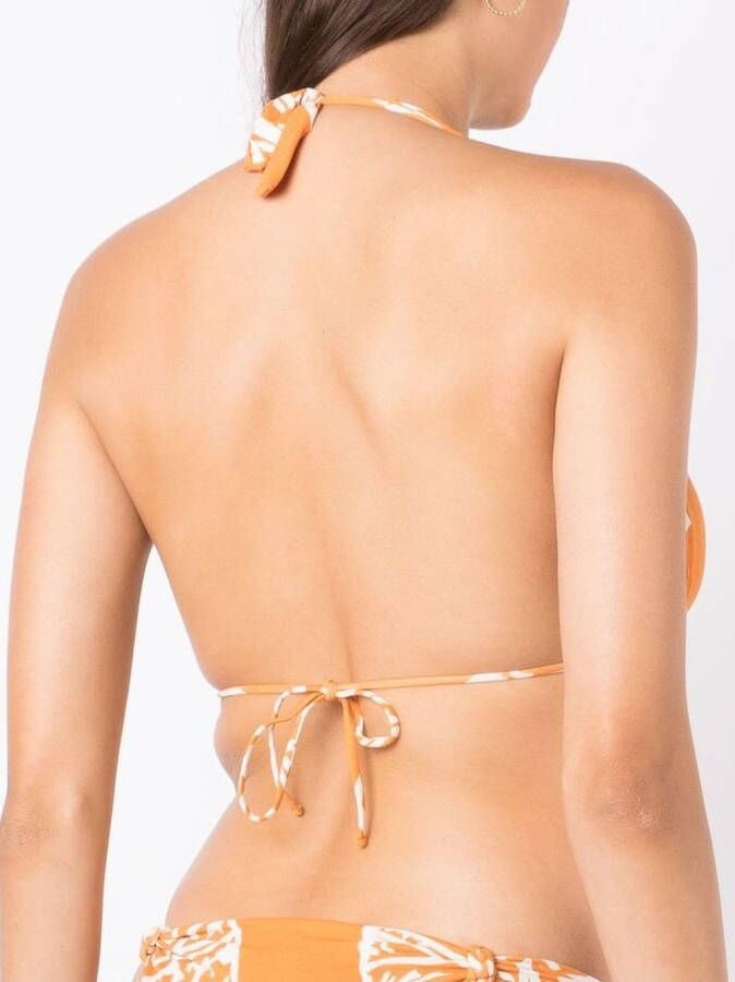 Clube Bossa Bikinitop met print Oranje
