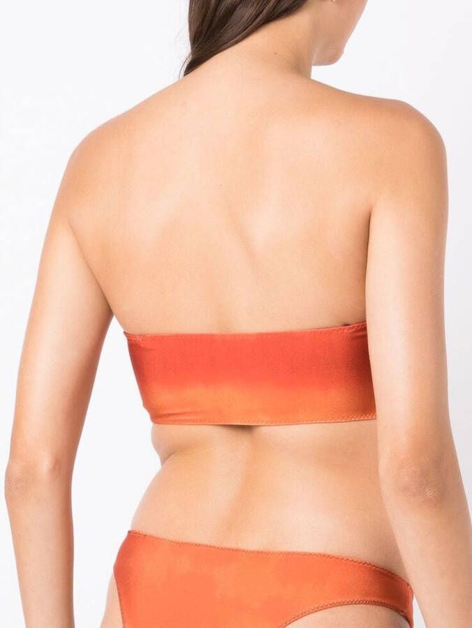 Clube Bossa Bikinitop met tie-dye print Oranje