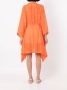 Clube Bossa Gedrapeerde jurk Oranje - Thumbnail 4
