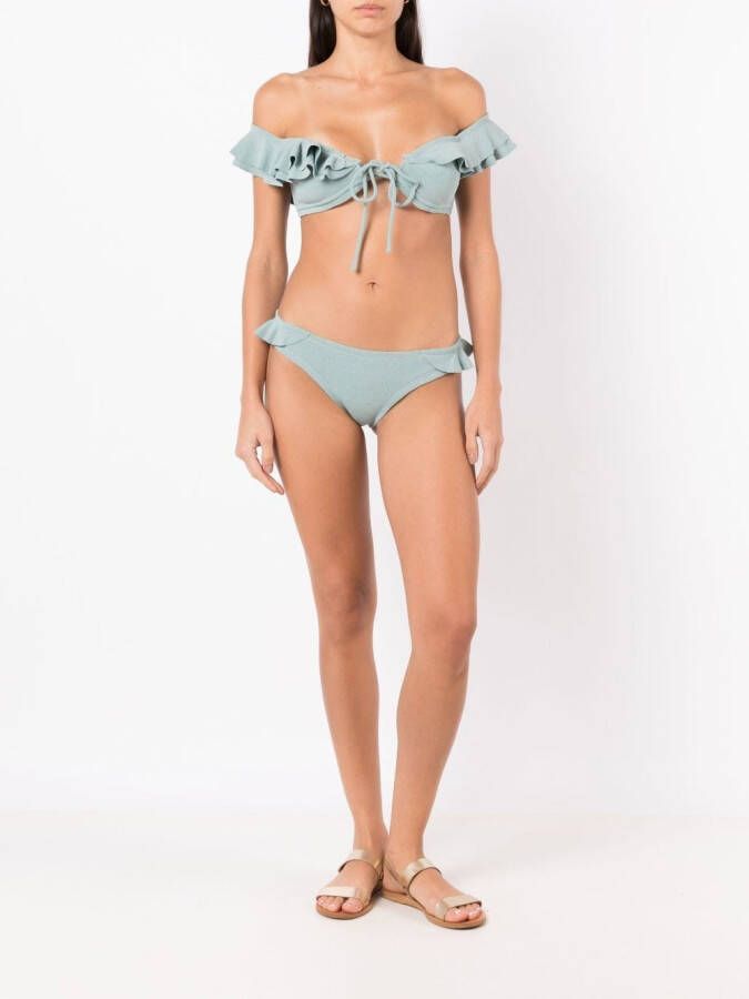 Clube Bossa Off-shoulder bikinitop Blauw