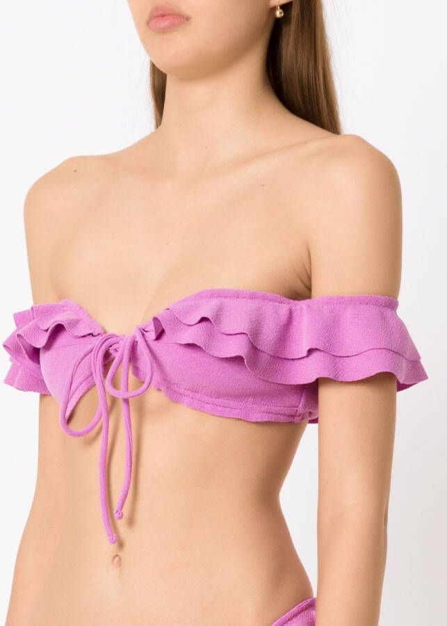 Clube Bossa Off-shoulder bikinitop Roze