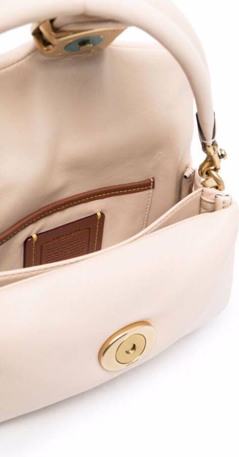 Coach Shopper met logoplakkaat Beige