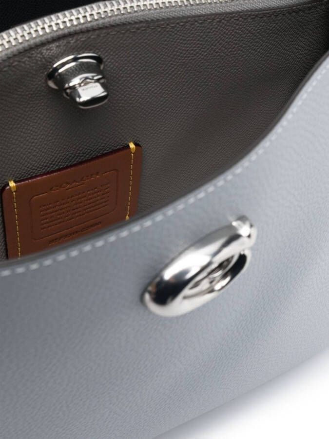 Coach Willow leren schoudertas Blauw