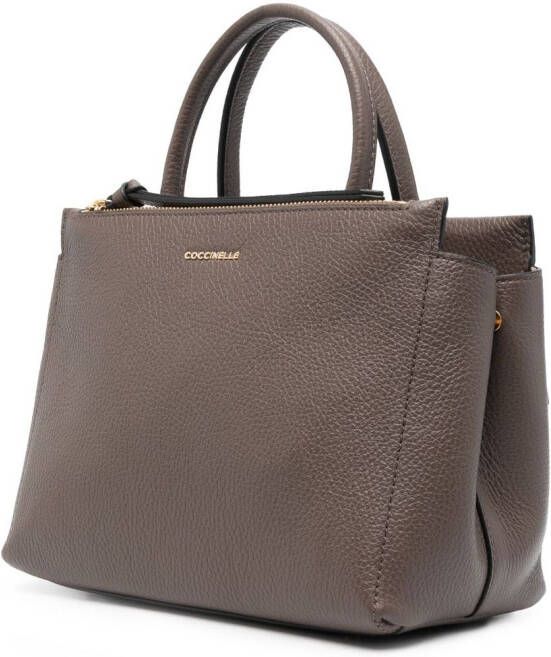 Coccinelle Arlettis leren shopper Bruin