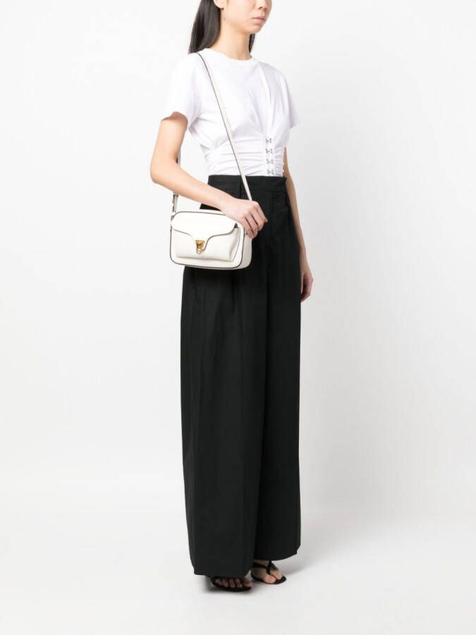 Coccinelle Beat leren crossbodytas Wit