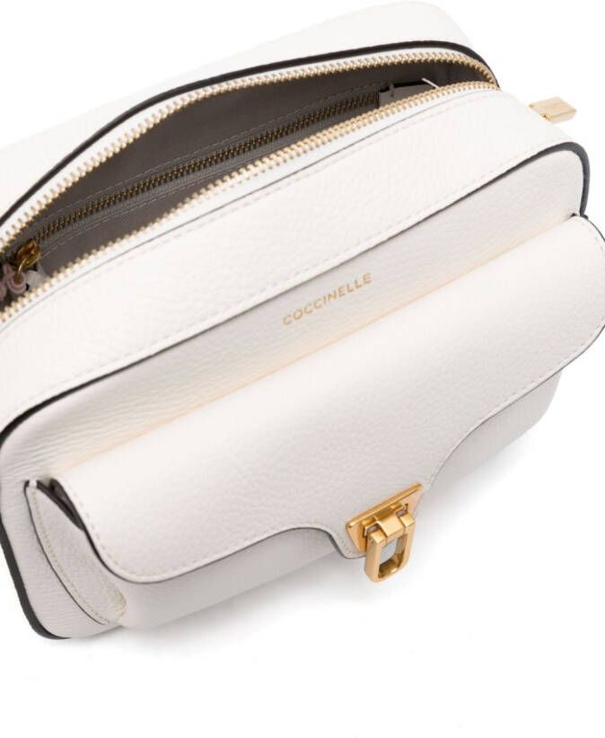 Coccinelle Beat leren crossbodytas Wit
