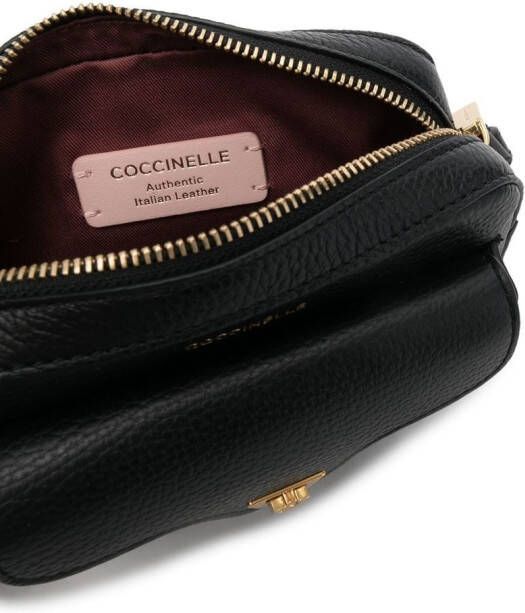Coccinelle Beat leren crossbodytas Zwart