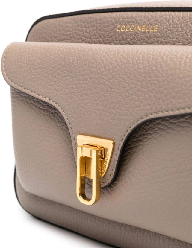 Coccinelle Beat leren crossbodytas Beige