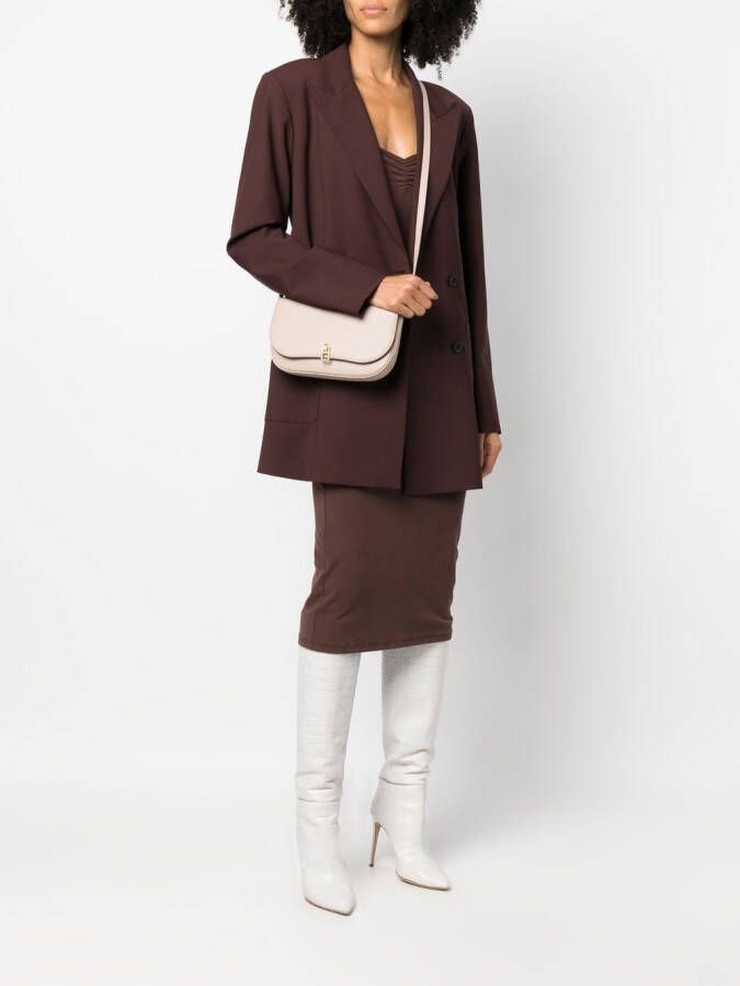 Coccinelle Leren crossbodytas Beige