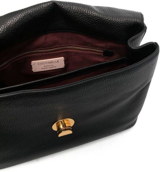 Coccinelle Liya medium leren shopper Zwart